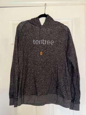 Tentree women’s Dark Heather Gray Zip Pullover Hoodie